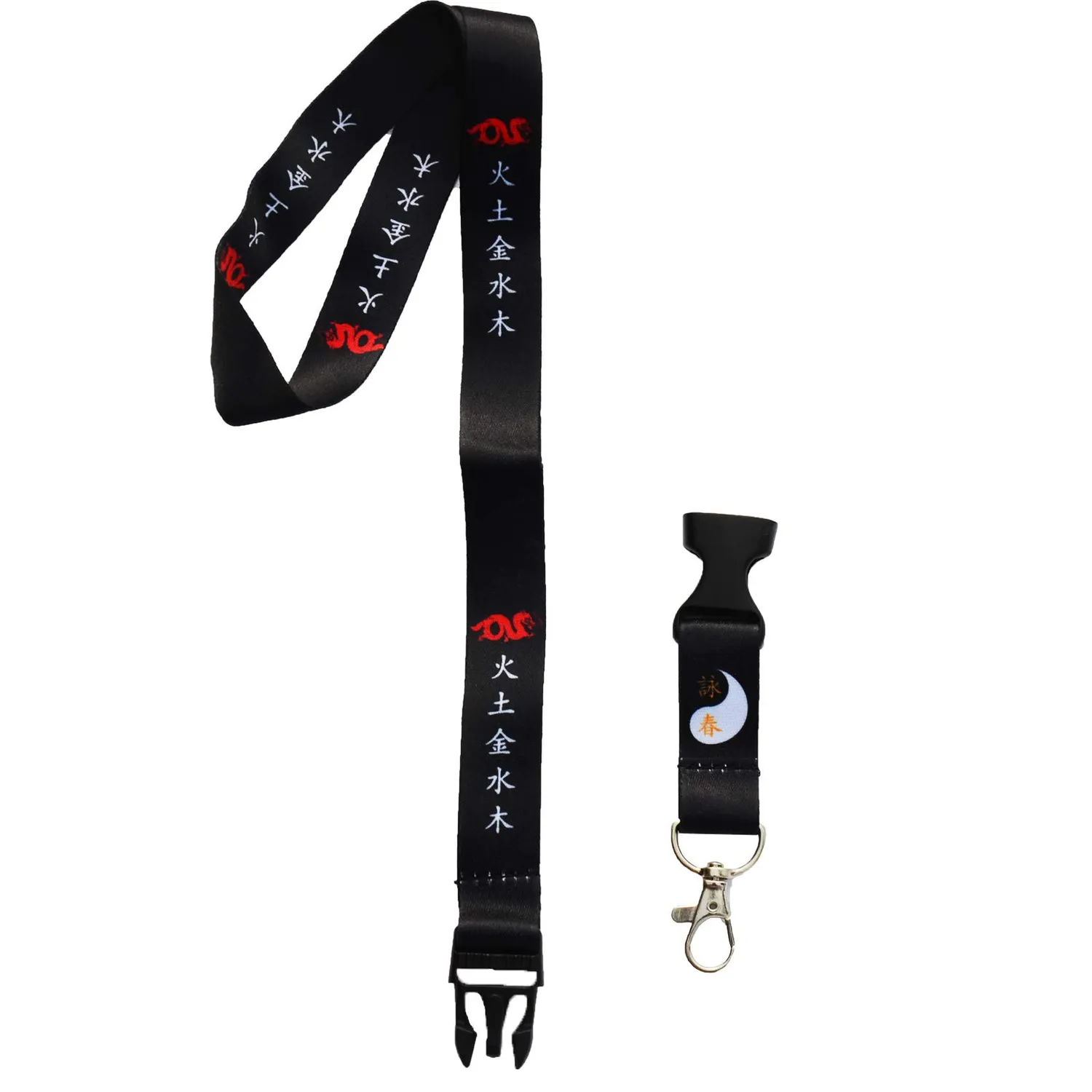 TAO Cordoncino Badge Portachiavi Collo Nero 48 cm