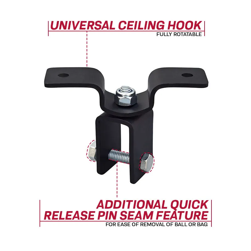 RDX X4 gancio soffitto acciaio nero sacco boxe