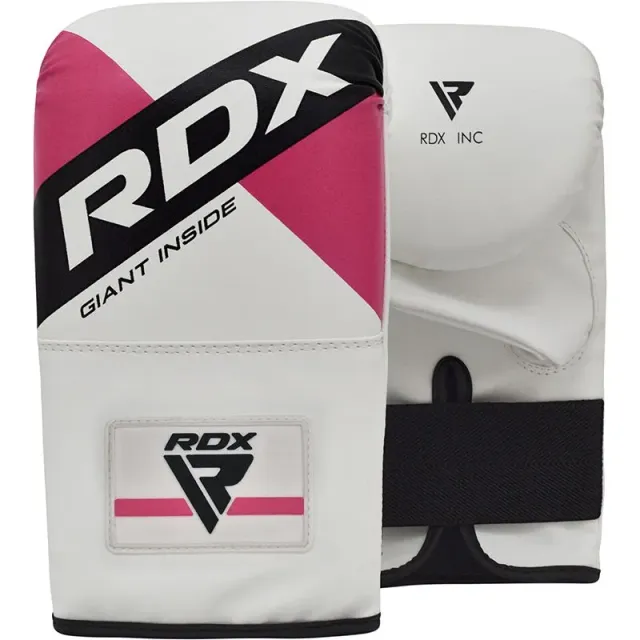 RDX F10 Guanti Boxe Sacco Bianco Rosa curvi