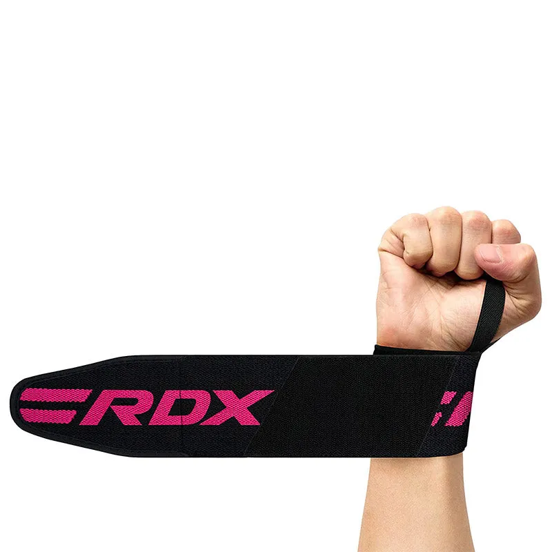 RDX W2 Polsini polso bodybuilding rosa elastici