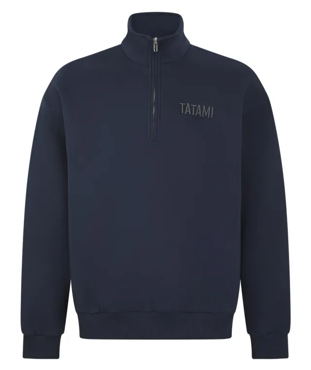 Tatami Fightwear Quarter Zip Felpa navy mezza zip uomo