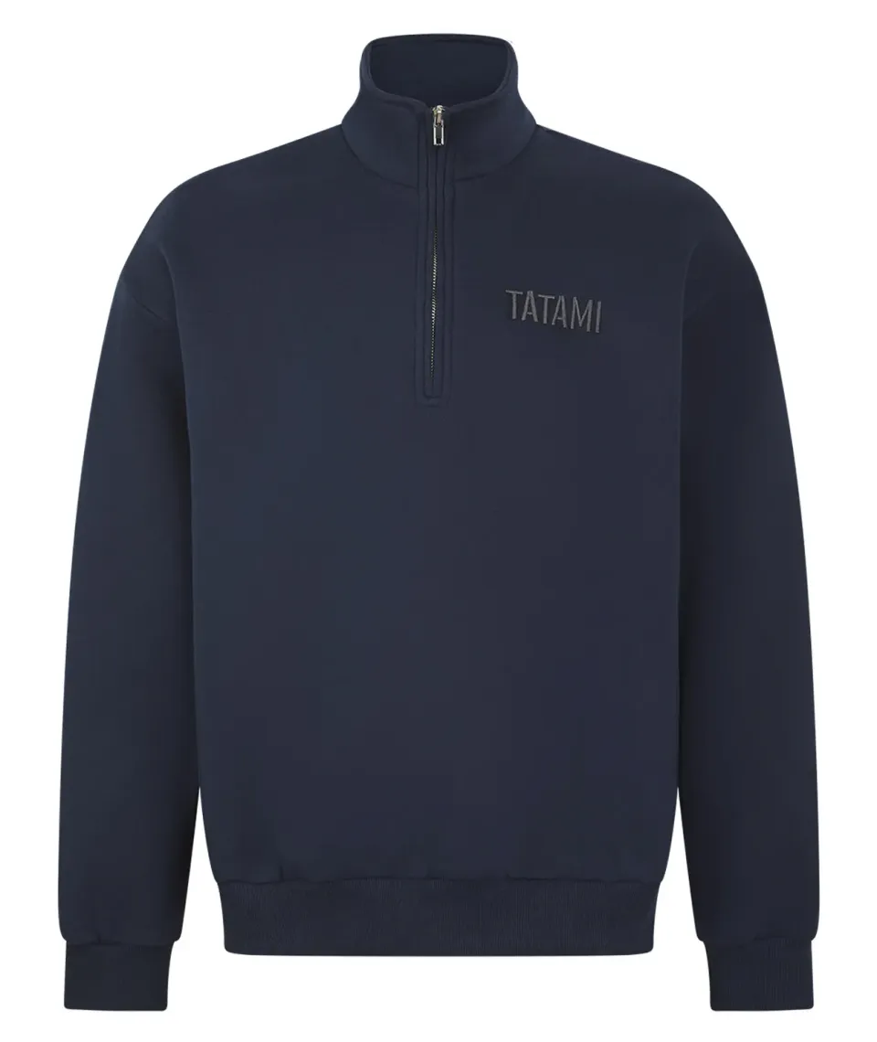 Tatami Fightwear Quarter Zip Felpa navy mezza zip uomo