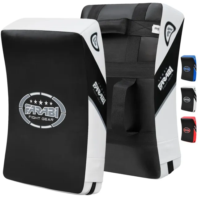 Farabi Sports scudo kick boxe bianco-nero 52x37