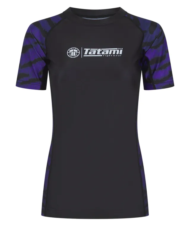 Tatami Recharged rash guard donna purple tiger riciclata