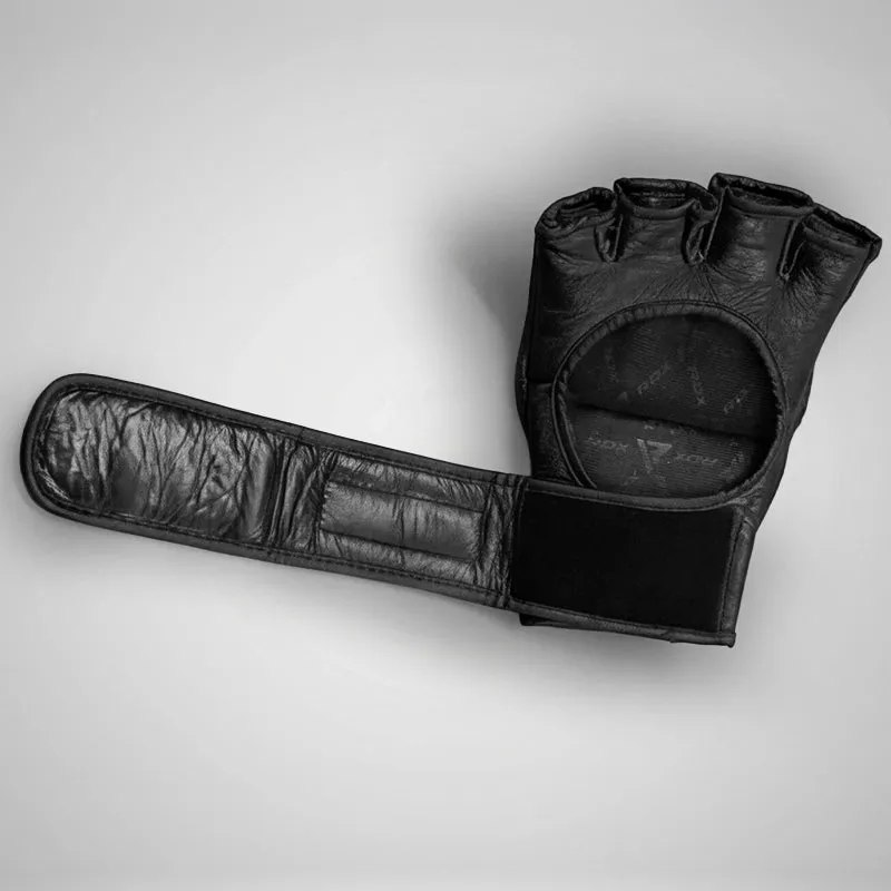 RDX Brave B1 Guanti MMA Grappling Neri Pelle