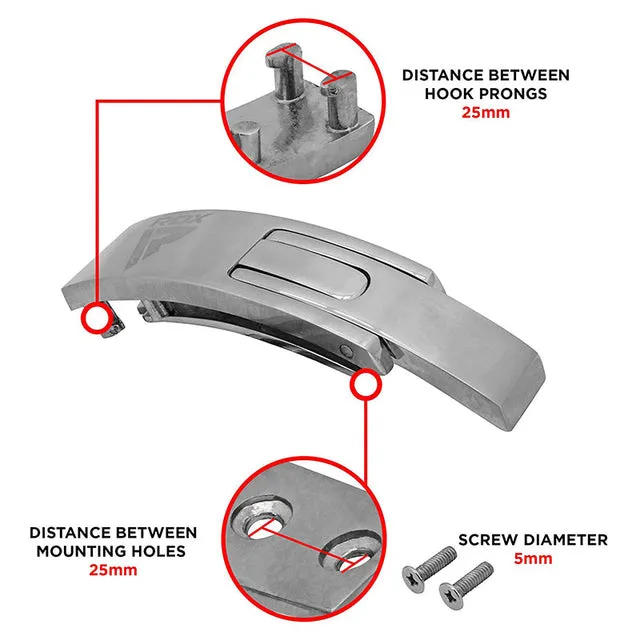 RDX T1 Fibbia Cintura Palestra acciaio inox singola
