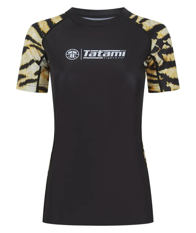 Tatami Recharged Tiger rash guard donna gialla manica corta