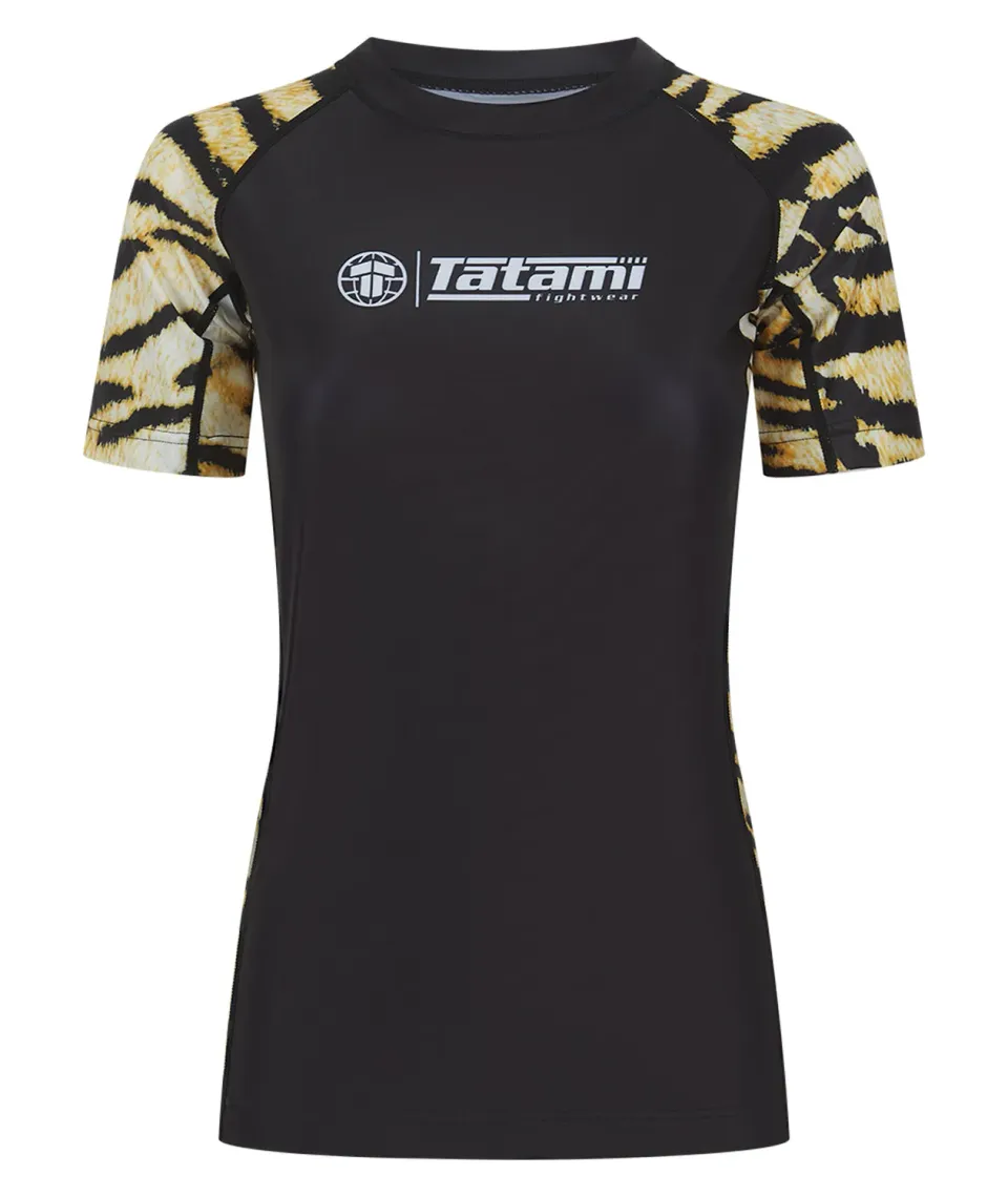 Tatami Recharged Tiger rash guard donna gialla manica corta