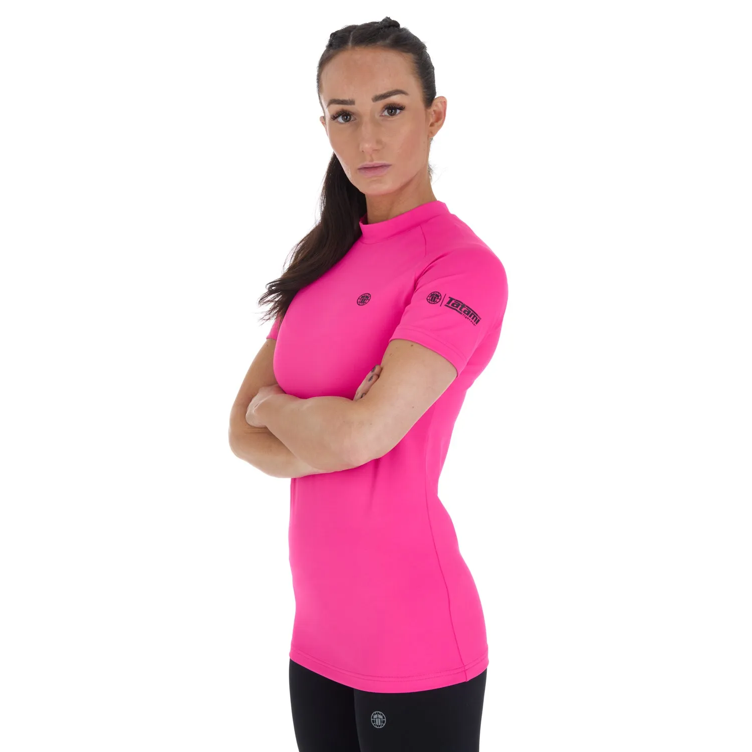Tatami Fusion Short Sleeve rash guard donna rosa S manica corta