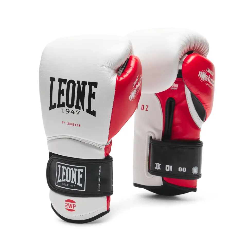 Leone 1947 Il Tecnico N3 Guanti Boxe Bianchi 12oz Pelle