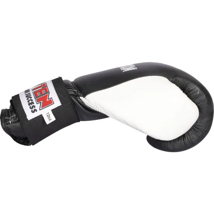 TOP TEN Pro guanti boxe pelle vera nero allenamento