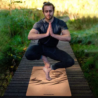 RDX D1 tappetino yoga sughero 6mm naturale