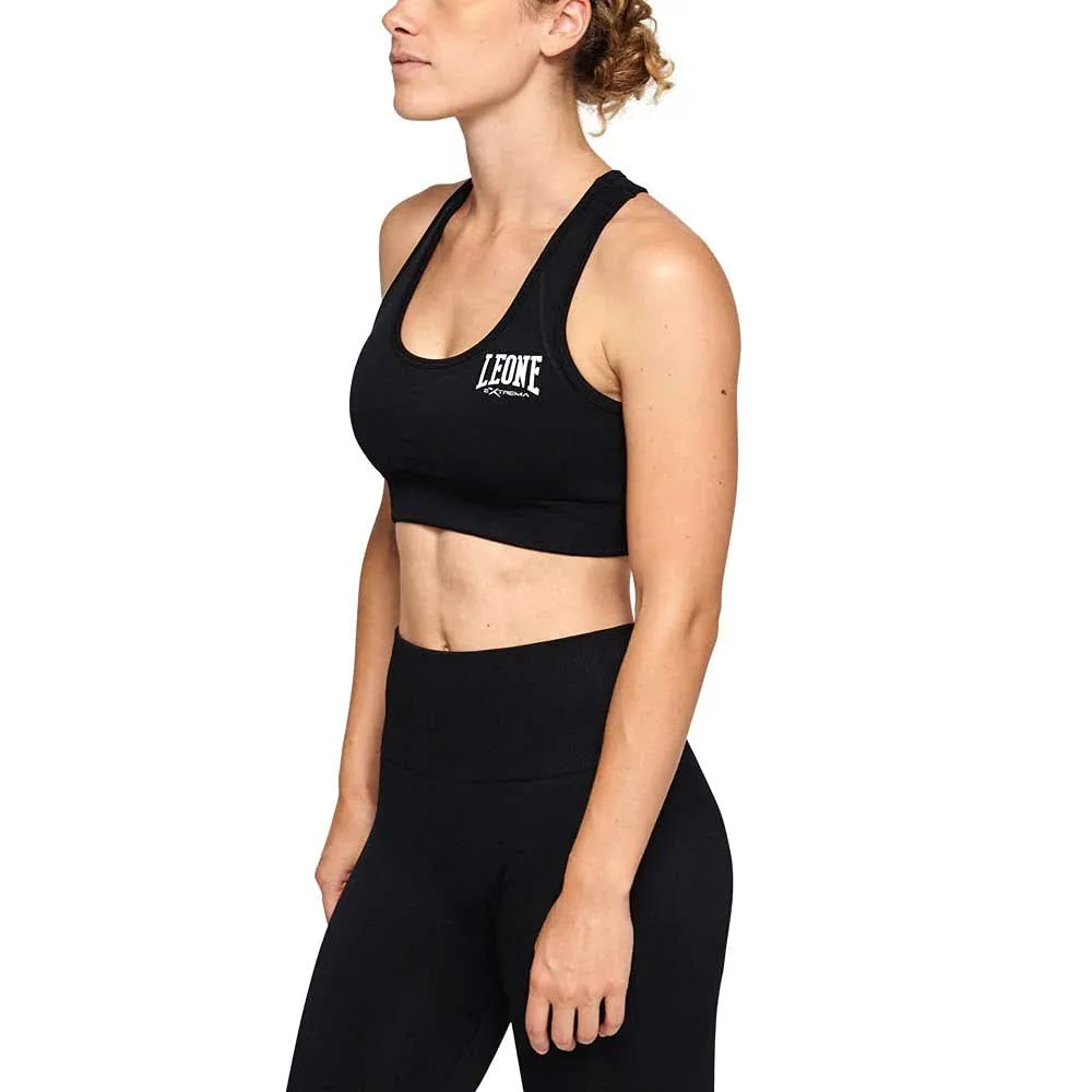 Leone 1947 Logo Sports Bra Top donna nero S seamless
