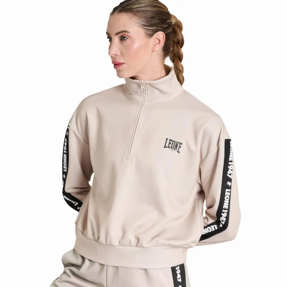 Leone1947 Tape 47 ABX230 felpa smanicata donna collo alto S