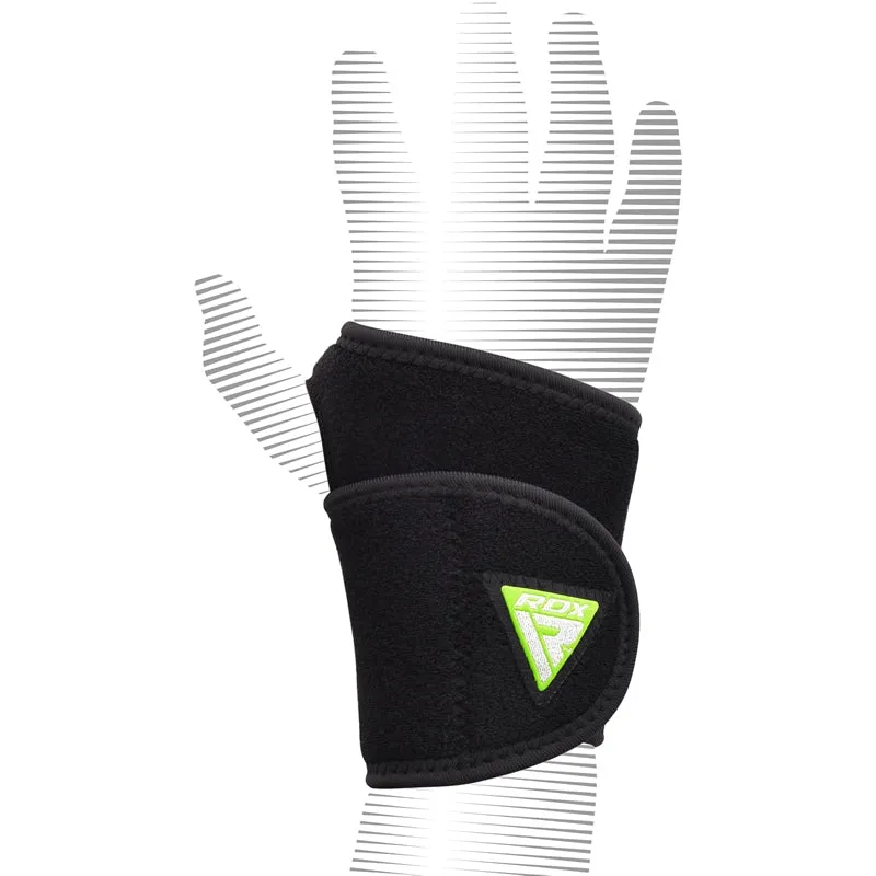 RDX W1 fascia polso palestra nero compressione