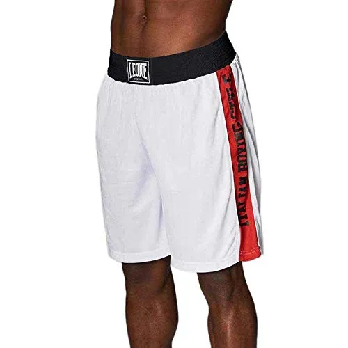 Leone1947 pantaloncini boxe bianco M mesh traspirante