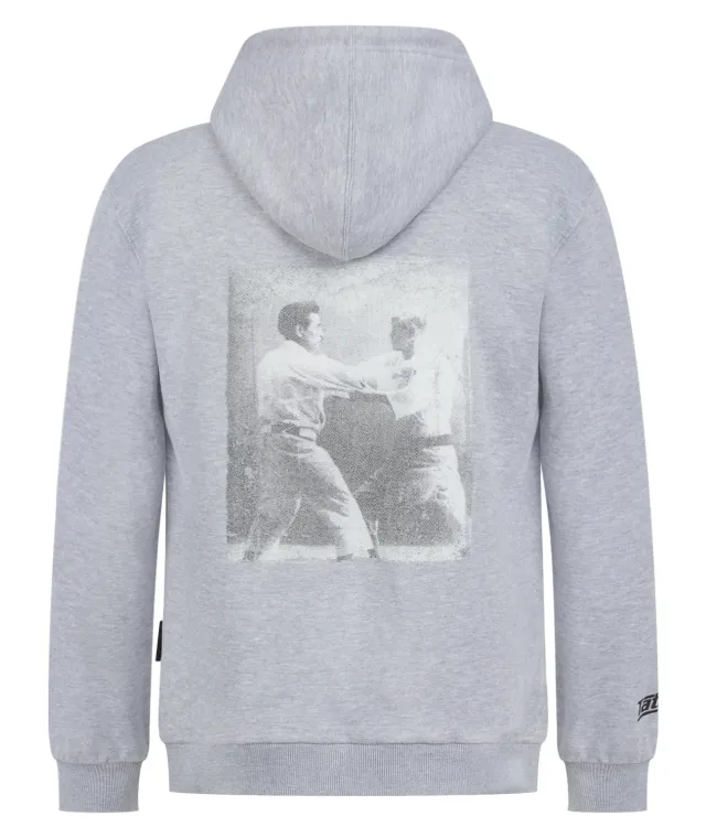 Tatami Vintage felpa hoodie uomo grigia cappuccio 280 GSM