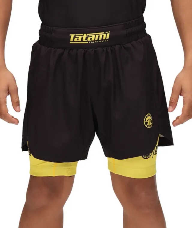 Tatami Fightwear Dual Layer Shorts Bimbo Gialli 2in1