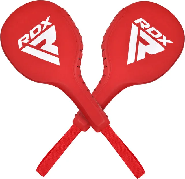 RDX T1 paddle boxe rossi pelle manico allenatore combo