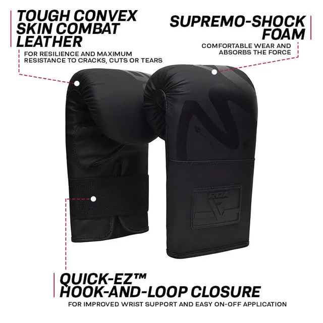 RDX F15 Noir guanti da sacco 4oz neri boxe