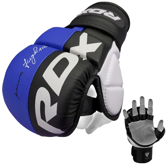 RDX T6 guanti MMA sparring 7oz rossi triplo strato