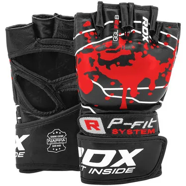 RDX F2 Guanti MMA in Pelle Pieno Fiore con Gel IMT