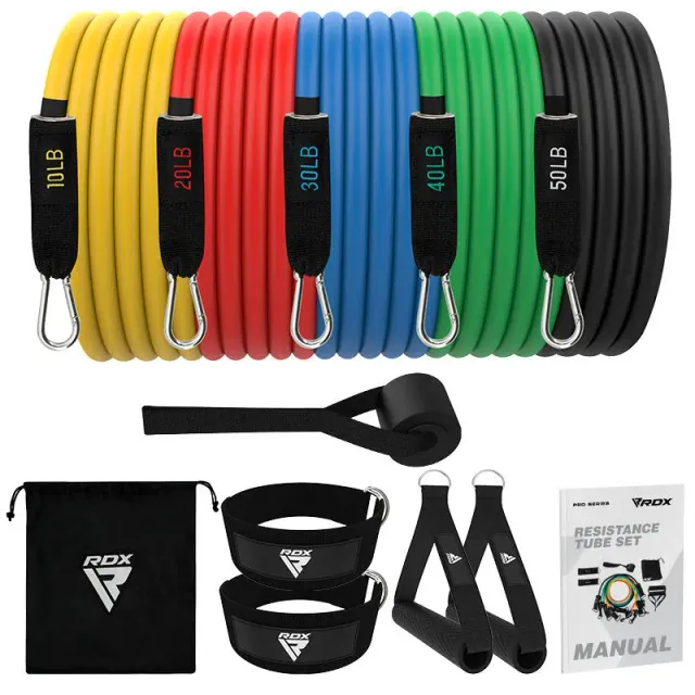 RDX L2 elastici fitness 5 pezzi 10-50lbs lattice