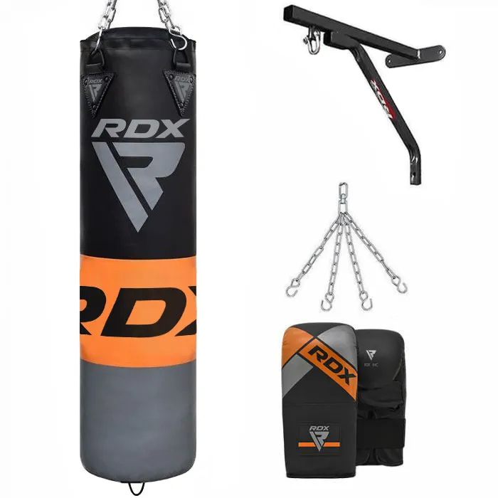 RDX F12 Sacco da Boxe 4ft Set con Guanti e Staffa Maya Hide