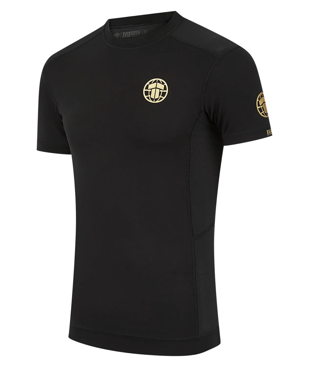Tatami Fightwear Pro rash guard maniche corte uomo nero-oro