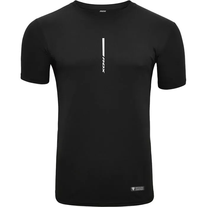 RDX T2 T-Shirt Palestra Nera Maniche Corte