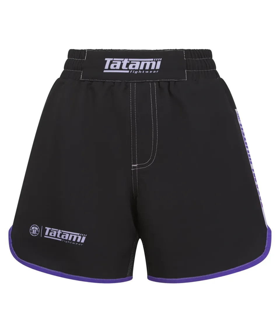 Tatami Fightwear Contrast Shorts Donna Viola Neri Riciclati