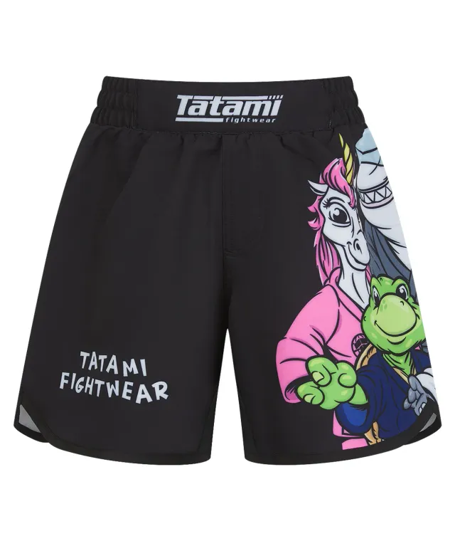 Tatami Fightwear Mini Grapplers Kids shorts grappling neri eco