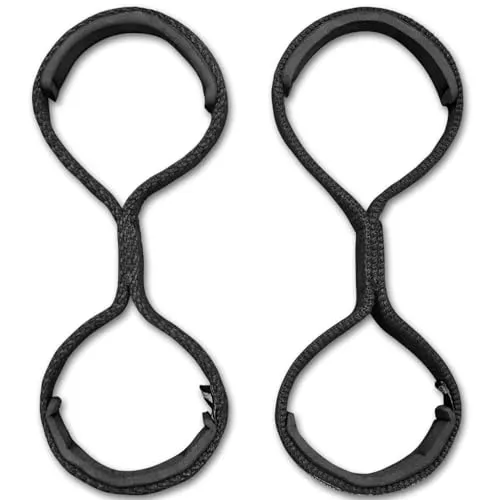 Meister Figure 8 cinghie sollevamento nero coppia