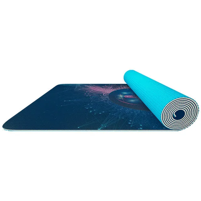 RDX D10 Iris Tappetino Yoga PVC 6mm Blu Antiscivolo