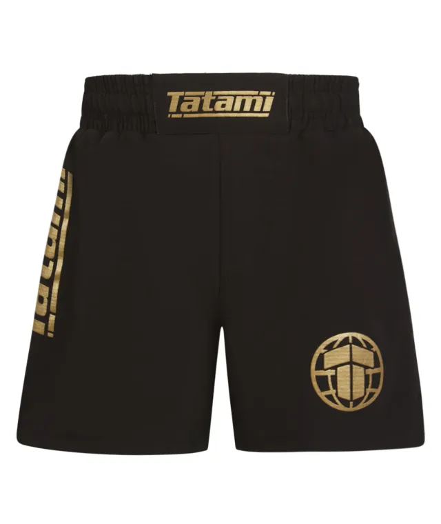 Tatami Fightwear Pro Grappling Shorts donna neri-oro taglio alto