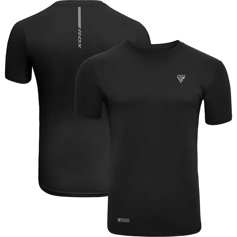RDX T2 maglietta palestra nera traspirante