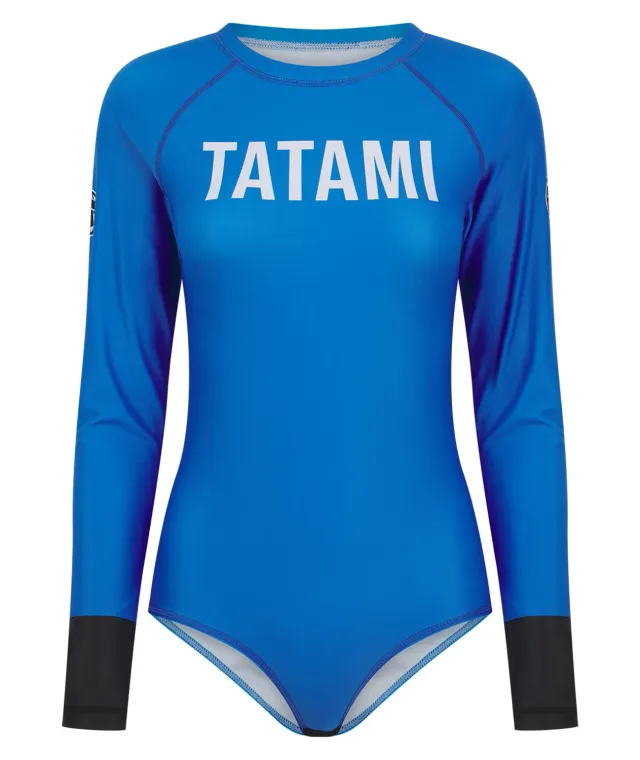 Tatami Helena Ranked Leotard Donna Blu Manica Lunga