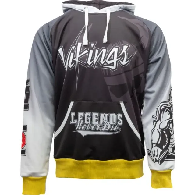 TOP TEN Vikings felpa cappuccio MMA in poliestere