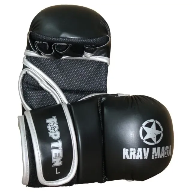 TOP TEN Signet Krav Maga guanti presa sintetica
