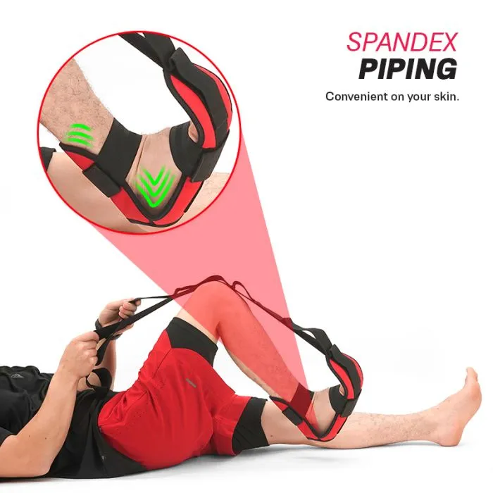 RDX Cinghia Stretching Gambe Nera Cordura Comfort