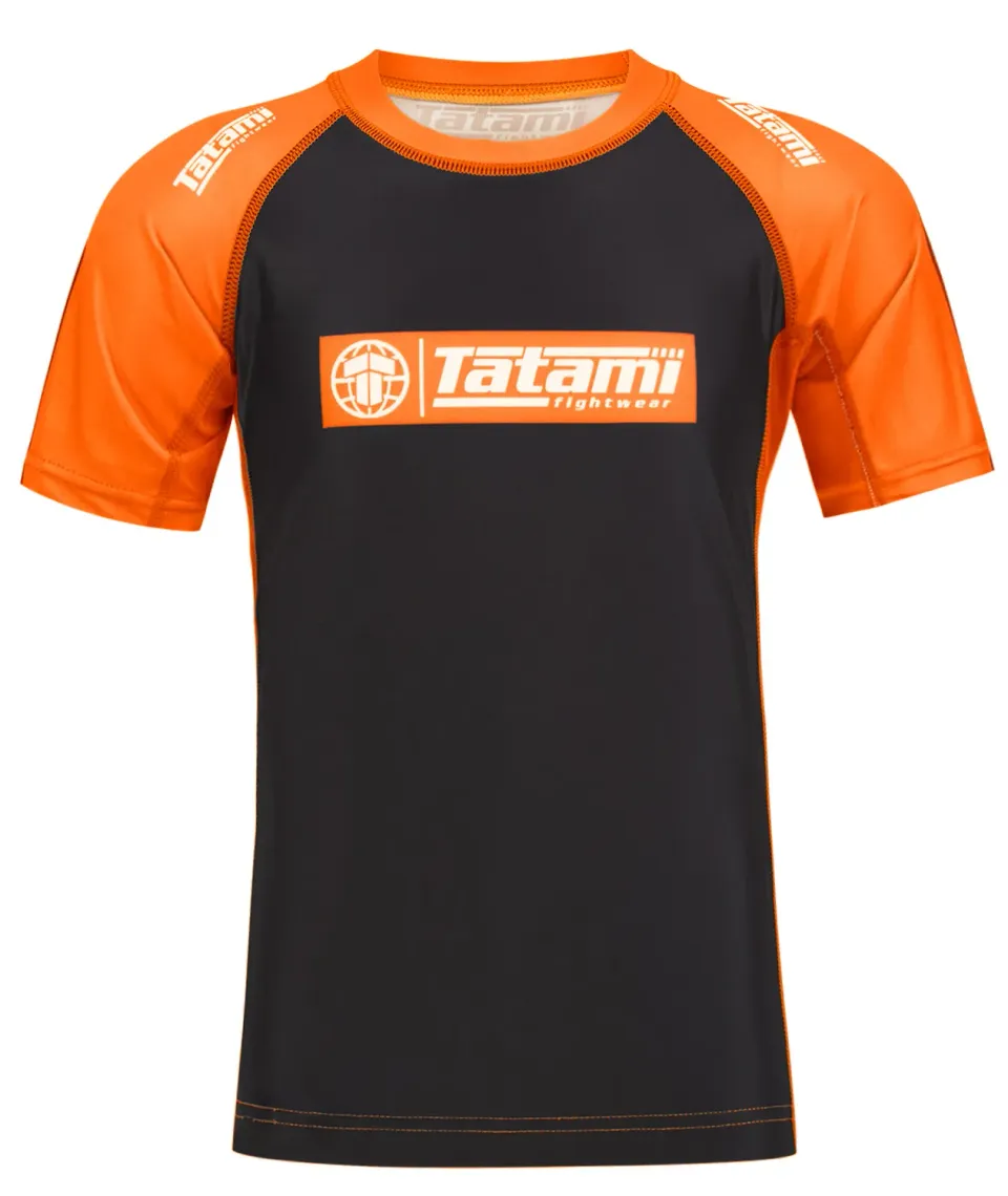 Tatami Fightwear IBJJF rash guard arancione manica corta