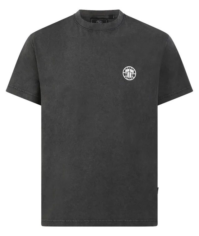 Tatami Globe Stonewashed T-Shirt Maglietta Grigia 210gsm