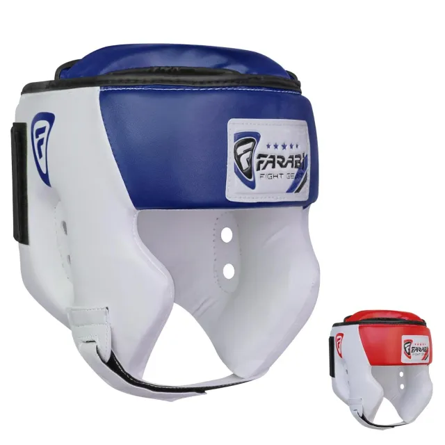 Farabi caschetto boxe open face L finta pelle