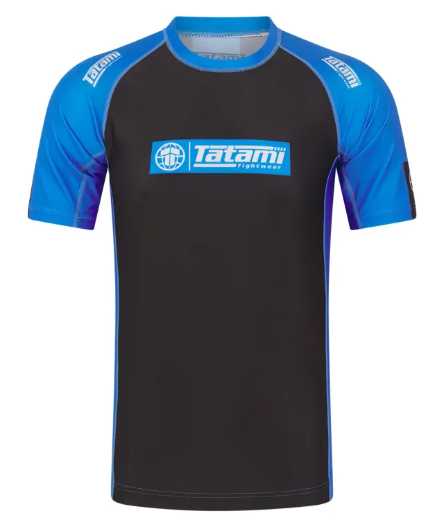 Tatami Fightwear IBJJF Ranked rash guard maniche corte blu