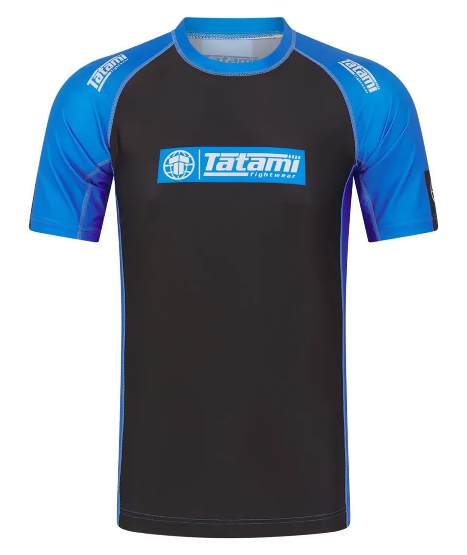 Tatami Fightwear IBJJF Ranked rash guard maniche corte blu