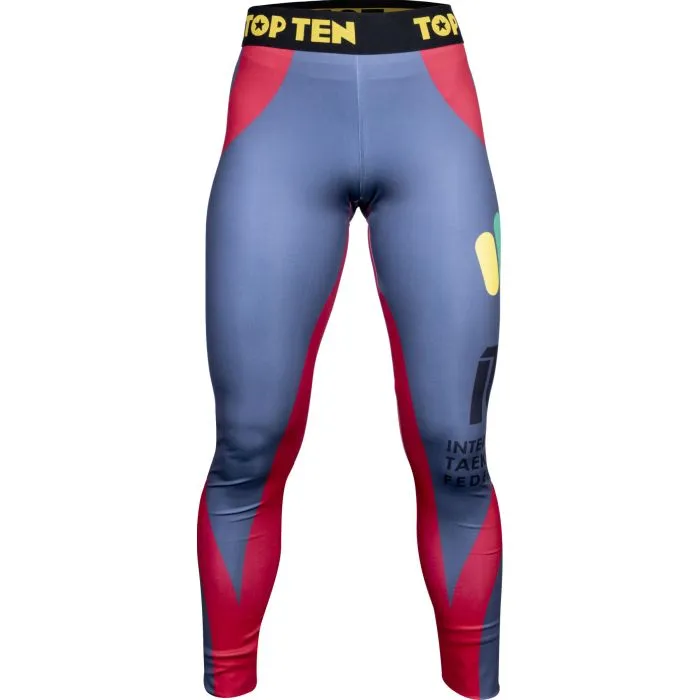 TOP TEN ITF Color Leggings allenamento elasticizzati