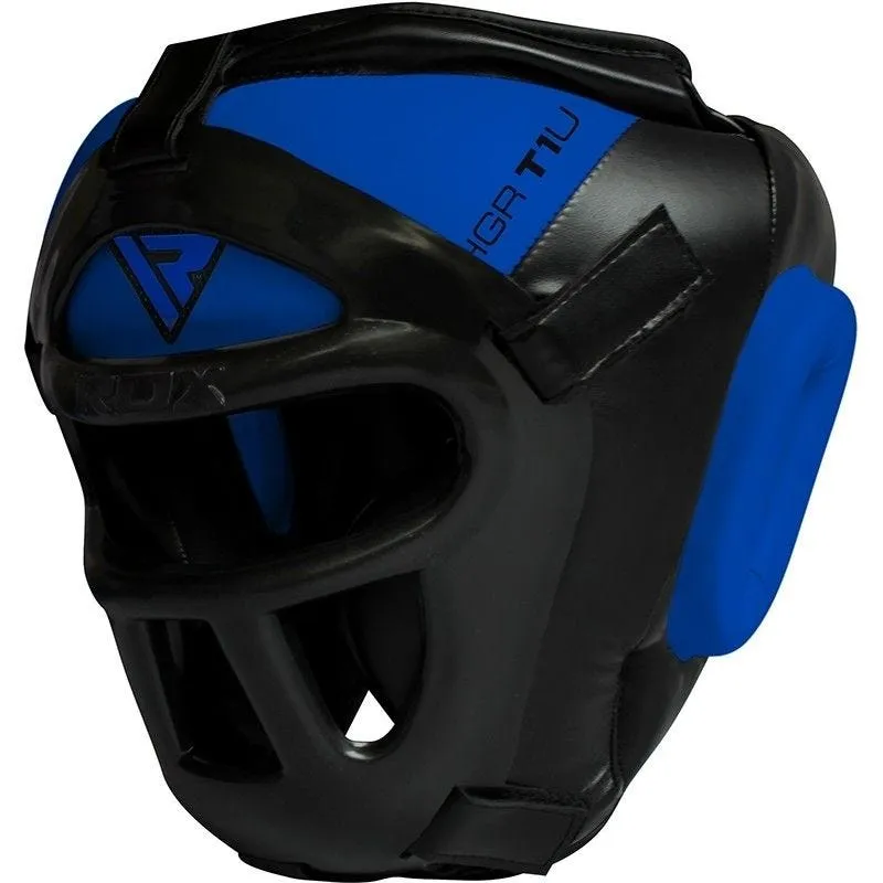 RDX T1 Casco Boxe Pelle con Maschera Removibile