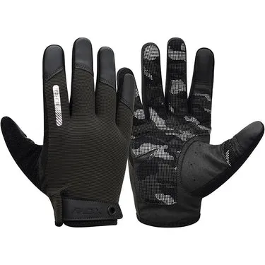 RDX T2 guanti palestra dita intere touchscreen grip