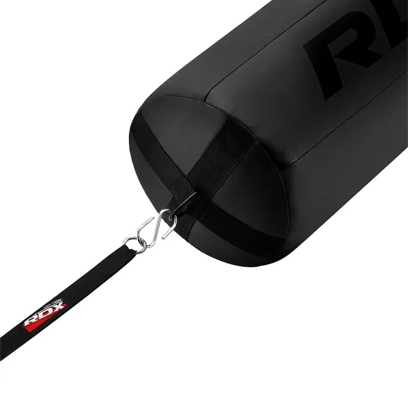 RDX sacco boxe angolare nero riempito con guanti