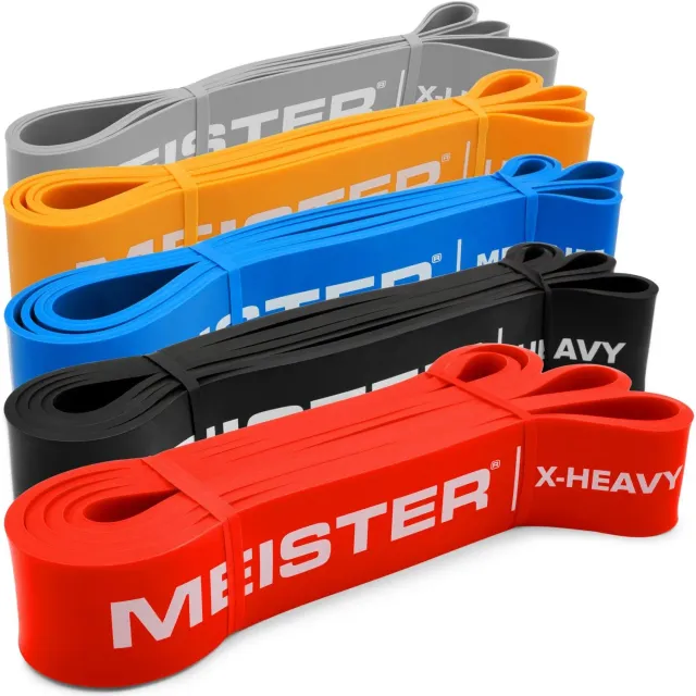 Meister X Band Fasce Resistenza Set 5 Pezzi Extra Larghe